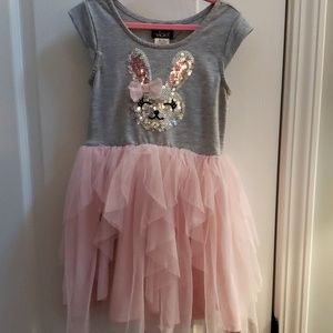 Cap sleeve tulle dress